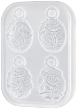 4 Cavity Resin Silicone Mold with Hanging Holes