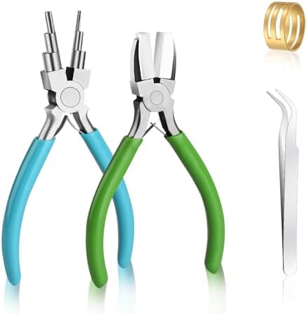 2 Pieces 6 in 1 Jewelry Pliers Jewelry Making Tool, Looper Pliers