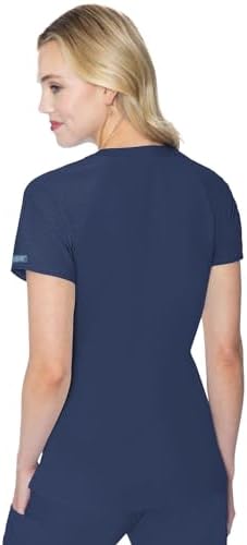 Med Couture Touch Scrub Top for Women Raglan Sleeve 6 Pockets Modern Fit