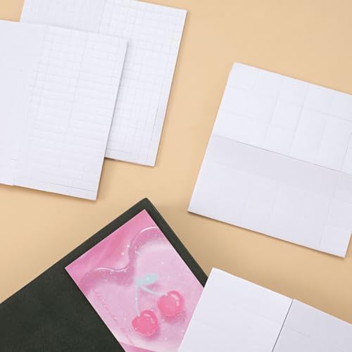 Joez Wonderful 4 Sheets Foam Adhesive Squares, 872pcs Total Double Sided Self Adhesive Circles, 2 Sizes Precut Squares Strips Foam Tape for DIY Arts Crafts- White