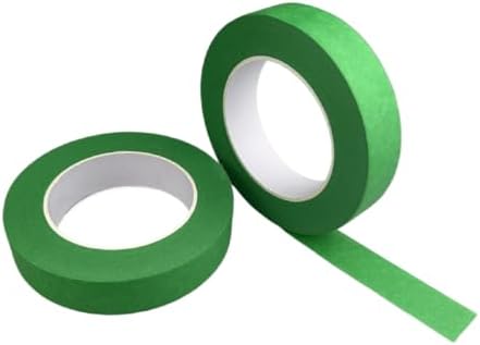 Green Masking Tape, 1 Inch x 55 Yards, 2 Rolls