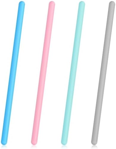 Gartful 4PCS Colored Silicone Stir Sticks, Reusable Mixing Sticks for Epoxy Resin, Paint, Making Glitter Tumblers Cups, Arts, Crafts, Facial Mask Stirring Rods, 4 Colors