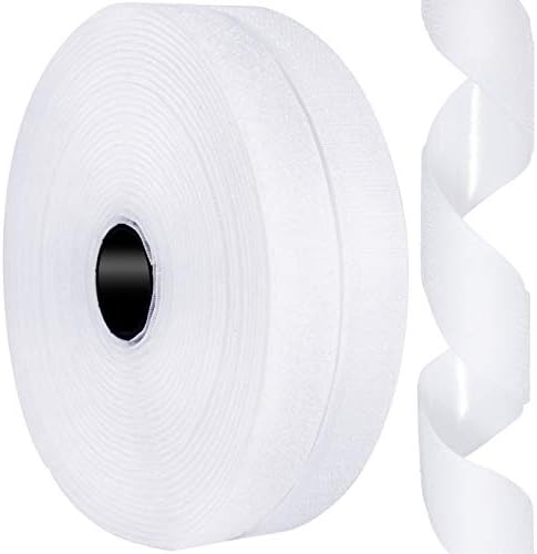 3/4 Inch x 26 Feet Hook and Loop Tape Sticky Back Fastener Roll, Nylon Self Adhesive Heavy Duty Strips Fastener for Home Office School Car and Crafting Organization