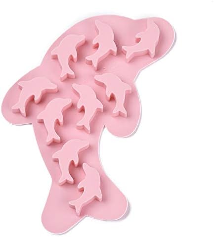 Craftdady Silicone Soap Mold 9 Cavities Dolphin Ocean Animal Moulds Trays, 2 Pack for Handmade Craft Biscuit Candy Chocolate Fondant Cake UV Resin Epoxy Resin Jewelry Making