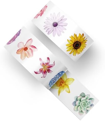 500Pcs Flower Stickers Colorful Floral Vinyl Decals