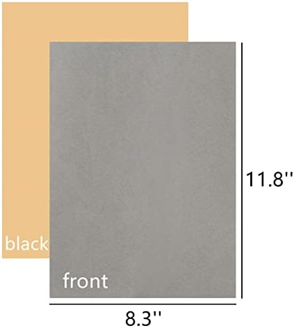 Mesheshe 10PCS Self Adhesive Felt, DIY Self Adhesive Fabric for Art & Crafts, Peel and Stick Felt for Drawer/Jewelry Box Felt Liner, A4 Size (8.3" x 11.8", Grey)