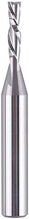 SpeTool Spiral Router Bits with DownCut 1/8 inch Cutting Diameter, 1/4 inch Shank CNC Bits Solid Carbide End Mill for Wood Cut, Carving