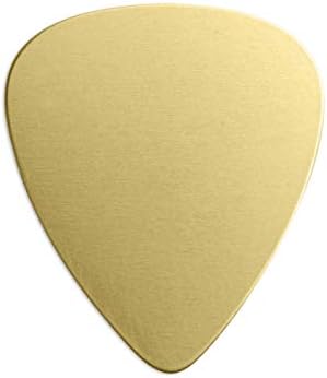 ImpressArt - Premium Metal Stamping Blanks for Metal Stamping and Jewelry Making (24 Pack) (1 1/4" Guitar Pick, Brass)