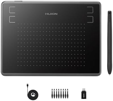 HUION Drawing Tablet Inspiroy H430P Graphic Tablet with 4 Hot Keys for OSU