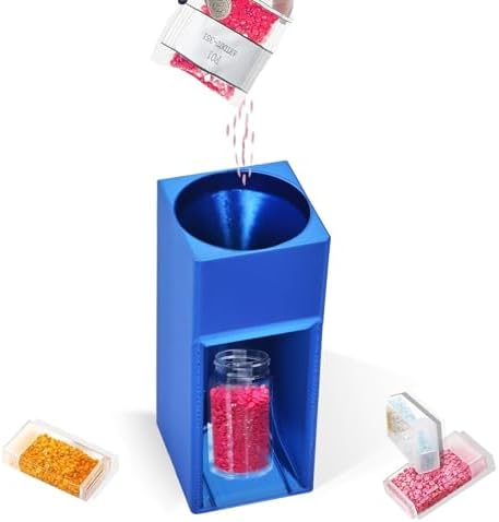 Diamond Painting Organizer,Diamond Painting Drill Funnel for Round Containers,Portable Diamond Art Funnel for Easy Transfer, Diamond Painting Accessories (Silk Jewel Blue)
