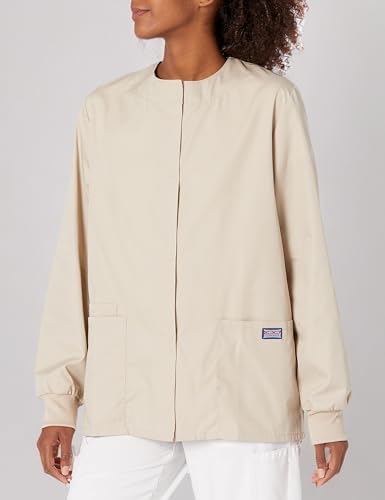 Cherokee WW Originals Scrubs Jacket for Women Snap Front 3 Pockets