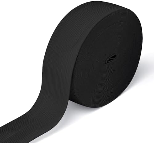 Airisoer Elastic Bands for Sewing 1.5 Inch x 32 Yards, Black