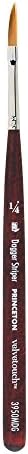 Princeton Velvetouch, Series 3950, Paint Brush for Acrylic, Oil and Watercolor, Mini- Dagger Striper, 1/4 Inch