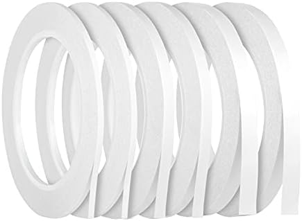 6 Rolls Double Sided Tape for Crafts, 3 Sizes - 1/8 In, 1/4 In, 3/8 In