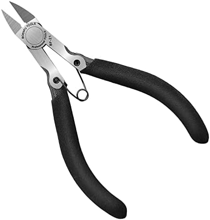 BOENFU 5 inch Flush Cutters Precision Wire Cutters Wire Snips | Small Wire Nippers, Ideal for Jewelry Making, Crafting, 3D Print, Model, Zip Ties, Electronics
