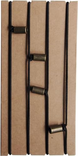 Wanderings Travelers Notebook Elastic Bands - 4" x 6" (10 x 15cm) - 4 Pack Jump Bands with Decorative Bead Small Passport Sized – Replacement Connection Straps for Refillable Travel Journals