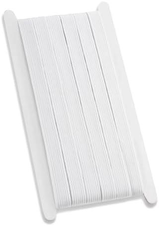 Airisoer Elastic Bands for Sewing 3/8 Inch x 12 Yards, White