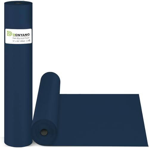 Navy Blue Wrapping Paper,15"x450" Bulletin Board Craft Art Decorative Paper