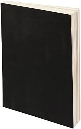 LayFlat Sketchbook - 8.27 x 11 Inches - Black Blank Note Book, 64 Sheets, Thick 100gsm Paper, for Drawing, Sketching, and journaling
