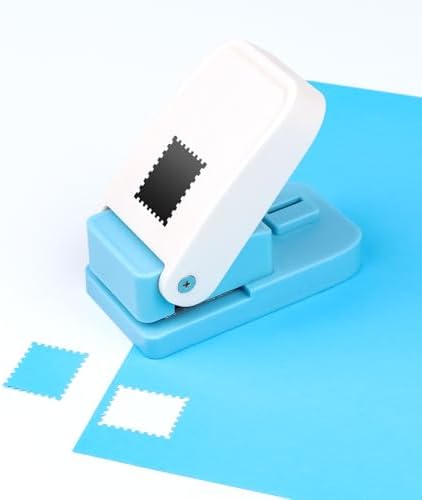 Stamp Punch, Stamp Puncher, 1X0.8inch Rectangular Postage Stamps Punches, Stamps Shaped Paper Punch, Lever Paper Punches for Crafting,Craft Cutter Hole Puncher for Scrapbooking Journaling Card Making