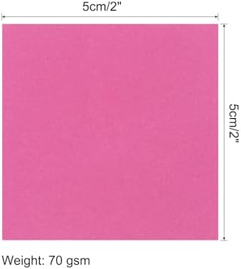 MECCANIXITY 50 Sheet Origami Paper Double Sided Rose Red 2x2 Inch Square Sheet for Art Craft Project, Beginners, Gifts Decor