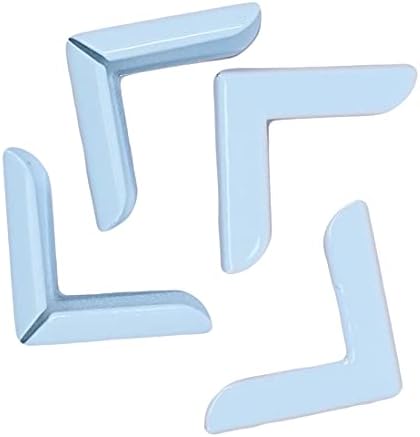 Craftelier - Set of 4 Large Metal Corner Pieces for Scrapbooking Projects and Other Crafts Such as Albums, Notebooks, Layouts or Planners | Size 22,5 x 5,5 x 3,3 mm - Baby Blue Color