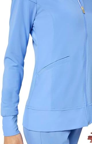 Cherokee iFlex Scrub Jacket for Women 2 Pocket Zip Front