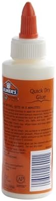 Elmer's CraftBond Quick Dry Craft Glue, 8 oz Total, Fast-Drying Formula for Paper, Fabric, Wood and More, Strong Bond, Washable