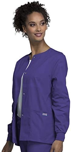 Cherokee WW Originals Scrubs Jacket for Women Snap Front 3 Pockets