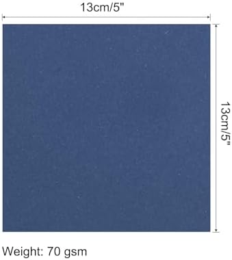 MECCANIXITY 50 Sheet Origami Paper Double Sided Navy Blue 5x5 Inch Square Sheet for Art Craft Project, Beginners, Gifts Decor