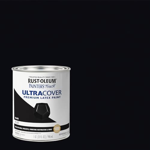 Rust-Oleum Painter's Touch Latex Brush-On Paint, Flat Black