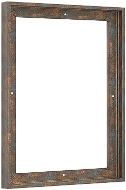 Pixy Canvas Floater Frame 24x60 for 3/4 (0.75) inch Deep Canvas Paintings/Canvas Prints/Wood Canvas Panels/Wall Art/Wall Decor/Home Decor/Artwork (Rusty Blue, 24 x 60 inch, Portrait)