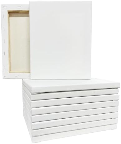 Artist's Loft 10 Count (40 Total) 8” x 10” Super Value Canvas Necessities - Acid Free Cotton Canvas for Paint, Acrylic, & Oils - Bulk 4 Pack