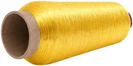 Mandala Crafts Metallic Yellow Embroidery Floss for Sewing, 3281 Yard Spool