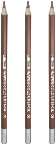PATIKIL Watercolor Pencils, Light Coffee Color Pencil Set Sketch Coloring Drawing Colored Pencils Bulk Artist Drawing Supplies for Adult Coloring Book Blending, 3 Pcs