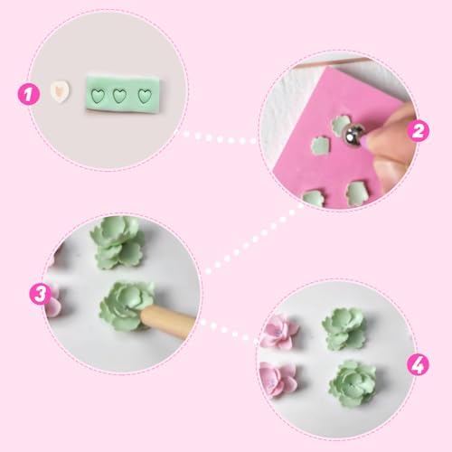 Flower Polymer Clay Cutters, Clay Earring Cutters Mini Floral Clay Cutters