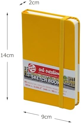 Talens Art Creation Sketchbook, Golden Yellow, 80 Sheets, 3.5 x 5.5 in