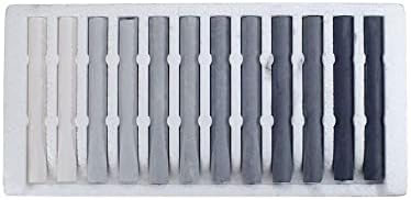 Jakar 7623 Assorted Greys Compressed Charcoal Stick (Pack of 12)