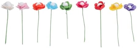 Handmade 100 pcs Mini Flowers Mulberry Paper Flowers 18 mm Scrapbook Craft Card DIY Craft Using for Crafts, Bouquets, Scrapbooks, Decorations Artificial Flowers (10 Colors)