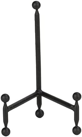 TRIPAR Modern Tripod Easel Display, Black Finish, Lightweight & Durable Design, Perfect for Displaying Pictures, Artwork, Plates, Tiles, & More, 8 Inch