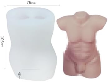 Silicone Human Body Mold, Resin Candles Molds, Homemade 3D Mould for Making DIY Soap,Candle, Chocolate, Plaster, Art Craf (Man)
