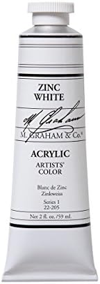 M. Graham 2-Ounce Tube Acrylic Paint, Zinc White