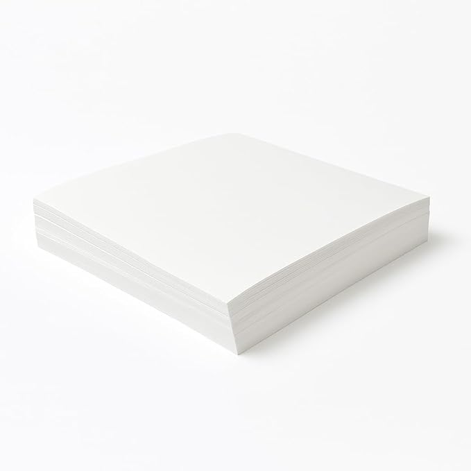 HBI Cut Away Embroidery Stabilizer Sheets, 8 x 8 in, 100 Pack | 2.5 oz precut cutaway backing, 4x4 and 6x6 hoops, knit and stretch fabrics, prevents puckering, machine embroidery, USA made