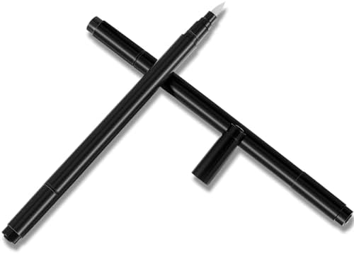 Dual Ended Embossing Pens 2 Pieces Black Embossing Pens for Powder DIY Art Paper Crafting Scrapbooking Drawing Stamping