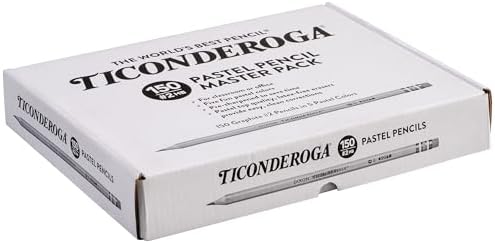 Ticonderoga Wood-Cased Pencils, Pre-Sharpened, 2 HB Soft, Pastel Colors, 150 Count