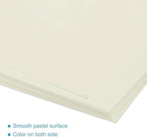 MECCANIXITY 50 Sheet Origami Paper Double Sided Cream White 4x4 Inch Square Sheet for Art Craft Project, Beginners, Gifts Decor