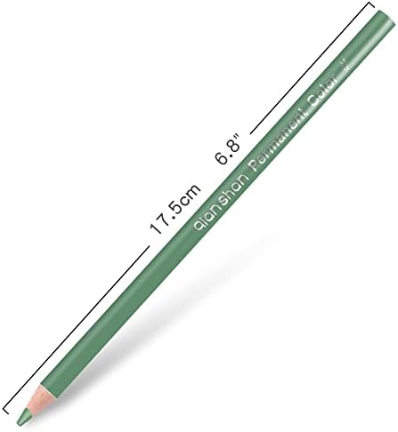 12 Green Colored Pencils Oil Based, Pre-sharpened Wooden Color Pencils Set