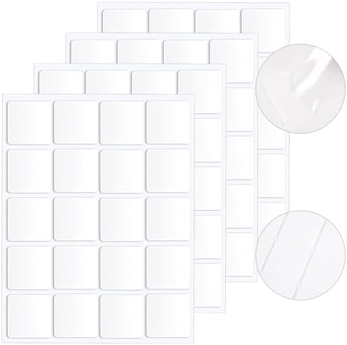 JANYUN 140 Pcs Double Sided Sticky Dots,40 mm Square Putty Sticky Tack