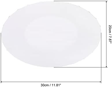 PATIKIL Paint Canvases Panel for Painting, 2 Pack 8x12 Inch Oval Wood Frame Stretched Blank Art Board Panels for Acrylic, Oil, Tempera Painting, White
