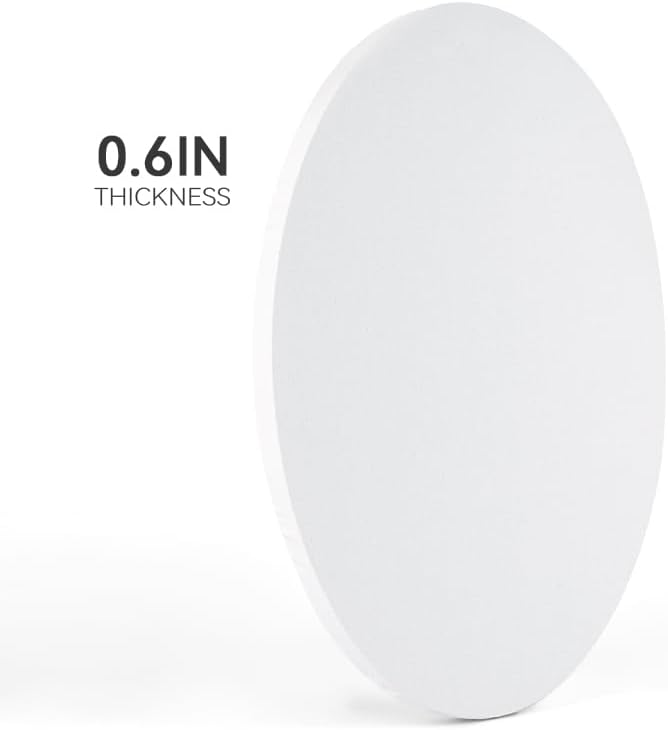 TRANSON 3 Sizes Oval Shaped Stretched Canvas Primed Ready for Painting